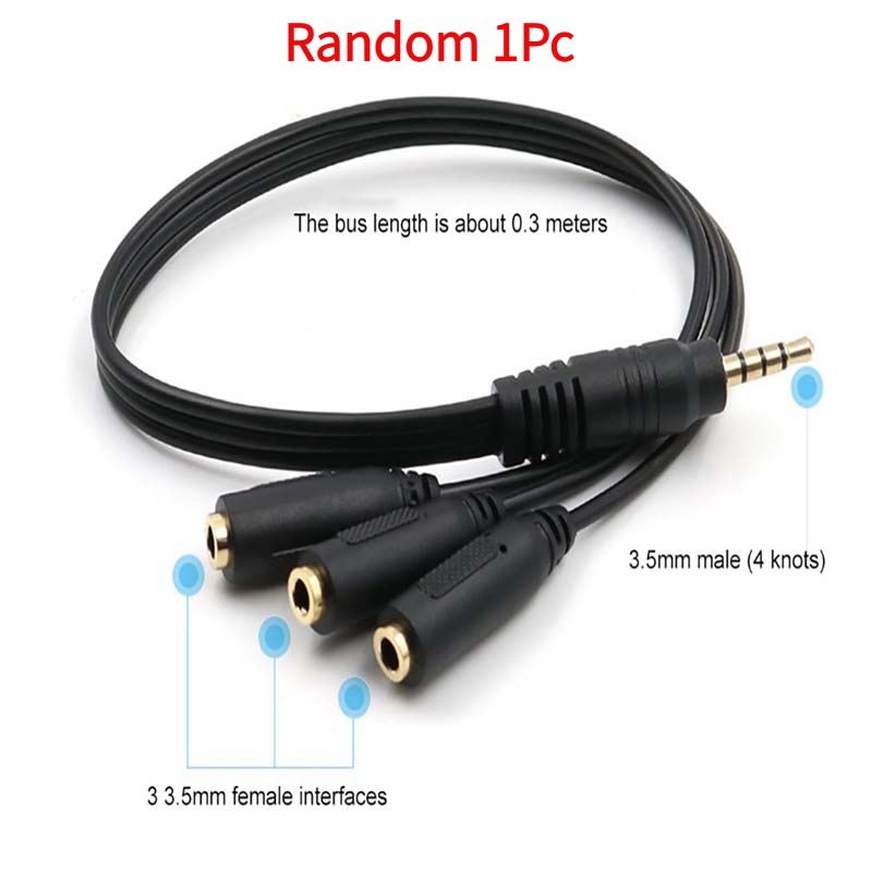 1Pc 3.5mm 3 Way Port Aux Multi - Earphone Splitter Jack ulasan dan harga