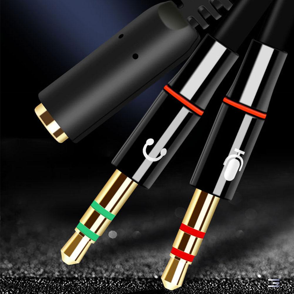 Headphone Microphone Audio Con - Audio Splitter Y ulasan dan harga